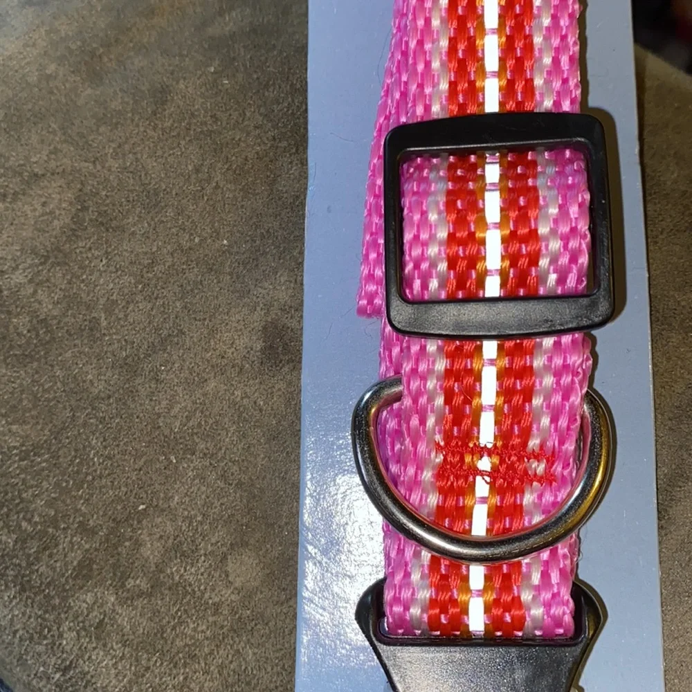 NWT Greenbrier Kennel Club Dog Collar Pink and Red Large